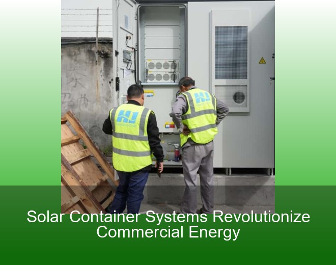 Solar Container Systems Revolutionize Commercial Energy